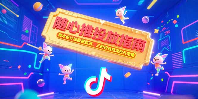 随心推投放指南，脚本设计加数据监测，三阶段自然流拉升策略-轻创终点站