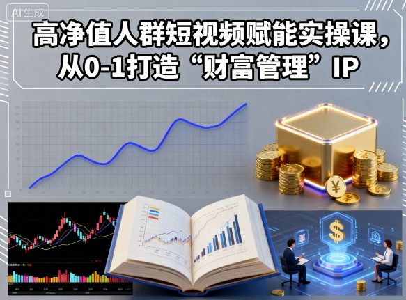 高净值人群短视频赋能实操课，从0-1打造“财富管理”IP-轻创终点站