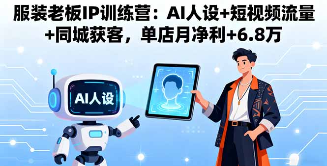 服装老板IP训练营：AI人设+短视频流量+同城获客，单店月净利+6.8万-轻创终点站