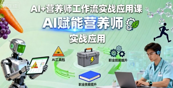 AI+营养师工作流实战应用课，AI赋能营养师-轻创终点站