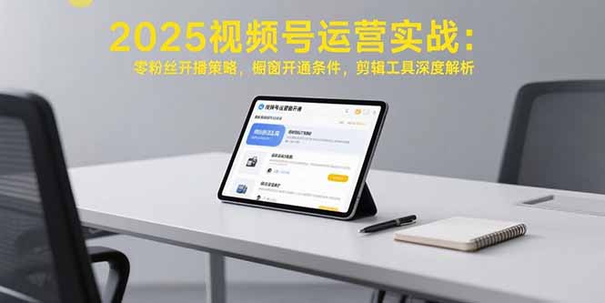 2025视频号运营实战：零粉丝开播策略，橱窗开通条件，剪辑工具深度解析-轻创终点站