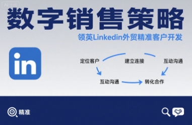 数字销售策略领英LinkedIn外贸精准客户开发-轻创终点站