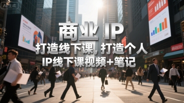 商业IP打造线下课，打造个人 IP线下课视频+笔记-轻创终点站