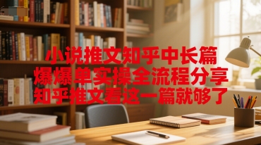 小说推文知乎中长篇爆单实操全流程分享，知乎推文看这一篇就够了-轻创终点站