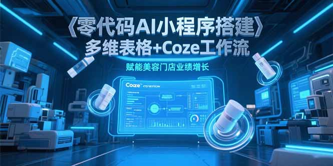 零代码AI小程序搭建，多维表格+Coze工作流，赋能美容门店业绩增长-轻创终点站