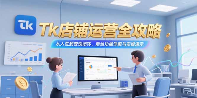 Tk店铺运营全攻略，从入驻到变现闭环，后台功能详解与实操演示-轻创终点站