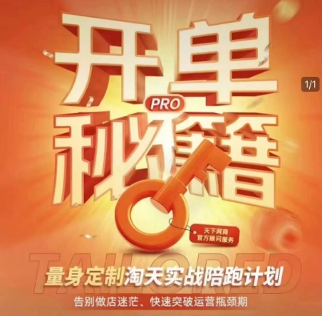 淘宝开单秘籍PRO，量身定制淘天实战陪跑计划，告别做店迷茫、快速突破运营瓶颈期(更新6月)-轻创终点站