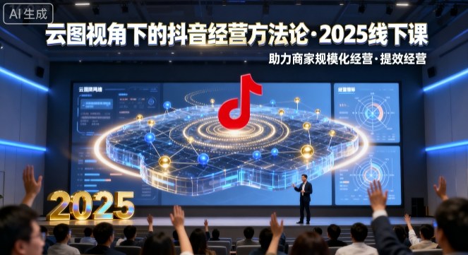 云图视角下的抖音经营方法论，2025线下课，助力商家规模化经营，提效经营(录音+字幕)-轻创终点站