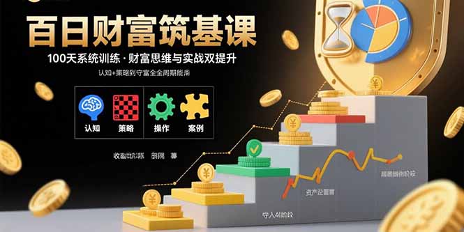 百日财富筑基课：认知+策略+实操+案例拆解  实现从创富到守富全周期能力-轻创终点站