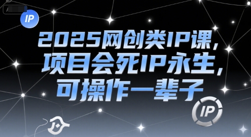 2025网创类IP课，项目会死IP永生，可操作一辈子-轻创终点站
