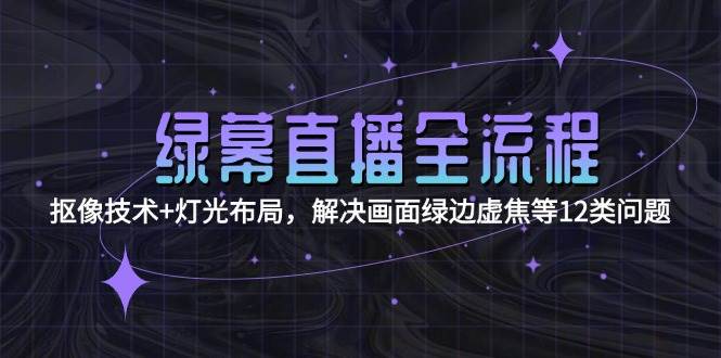 绿幕直播全流程：抠像技术+灯光布局，解决画面绿边虚焦等12类问题-轻创终点站