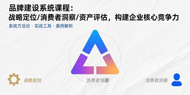品牌建设系统课程：战略定位/消费者洞察/资产评估，构建企业核心竞争力-轻创终点站