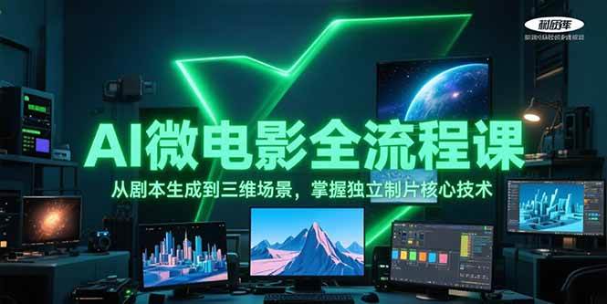 AI微电影全流程课，从剧本生成到三维场景，掌握独立制片核心技术-轻创终点站