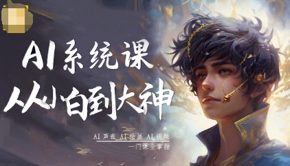 AI系统课程，从小白到大神系统学AI，AI声音-AI绘画-AI视频一门课全掌握-轻创终点站