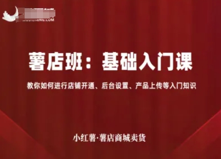 小红薯薯店商城卖货，基础入门课，教你如何进行店铺开通、后台设置、产品上传等入门知识-轻创终点站