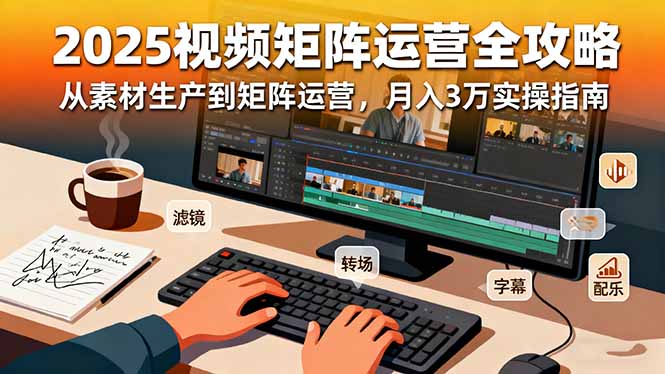 2025短视频矩阵运营全攻略：从素材生产到矩阵运营，月入3万实操指南-轻创终点站