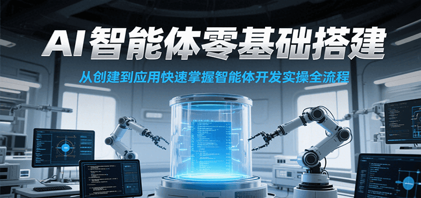 AI智能体零基础搭建实操课，从创建到应用快速掌握智能体开发全流程！-轻创终点站