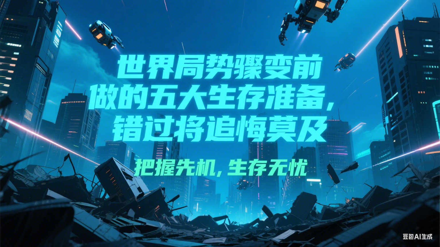 付费文章《世界局势骤变前必做的五大生存准备，错过将追悔莫及》-轻创终点站