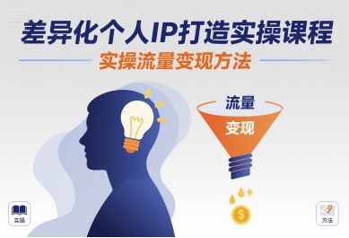 差异化个人IP打造实操课程，实操流量变现方法-轻创终点站