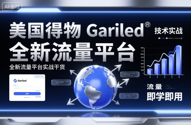 美国得物Gariled技术实战，全新流量平台​实战干货，即学即用-轻创终点站