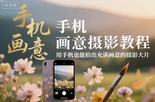 手机画意摄影教程，用手机也能拍出充满画意的摄影大片-轻创终点站