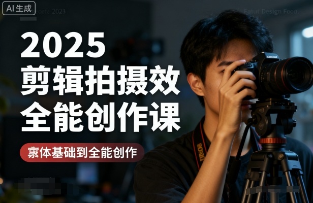 2025剪辑拍摄特效全能创作课，零基础到全能创作-轻创终点站