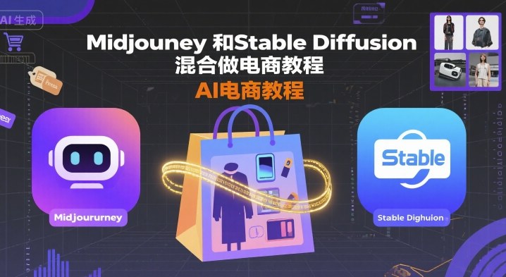Midjourney和Stable Diffusion混合做电商教程-ai电商教程-轻创终点站