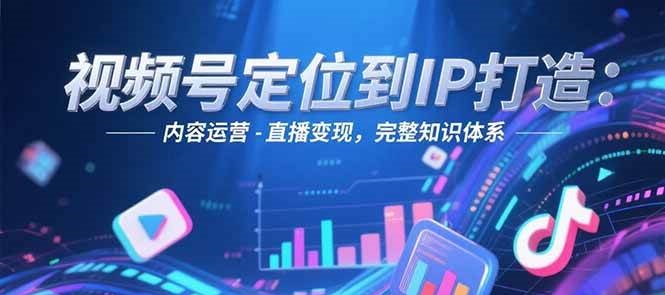视频号定位到IP打造：账号搭建-内容运营-直播变现，完整知识体系-轻创终点站