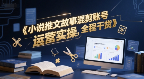 小说推文故事混剪账号运营实操，全程干货-轻创终点站