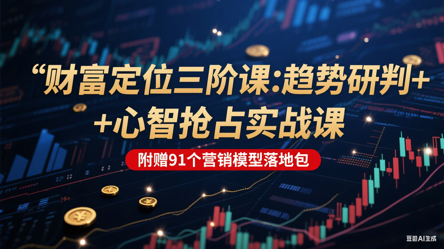 财富定位三阶：趋势研判 + 心智抢占实战课，附赠91个营销模型落地包-轻创终点站