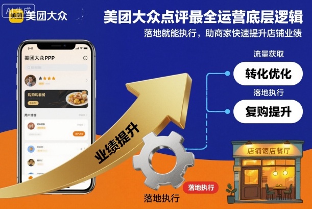 美团大众点评最全运营底层逻辑，落地就能执行，助商家快速提升店铺业绩-轻创终点站