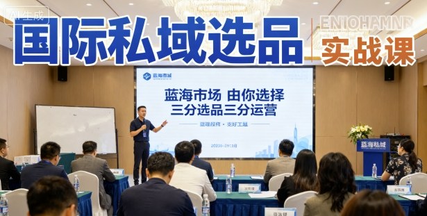 国际私域选品实战课，蓝海市场由你选择，七分选品三分运营-轻创终点站