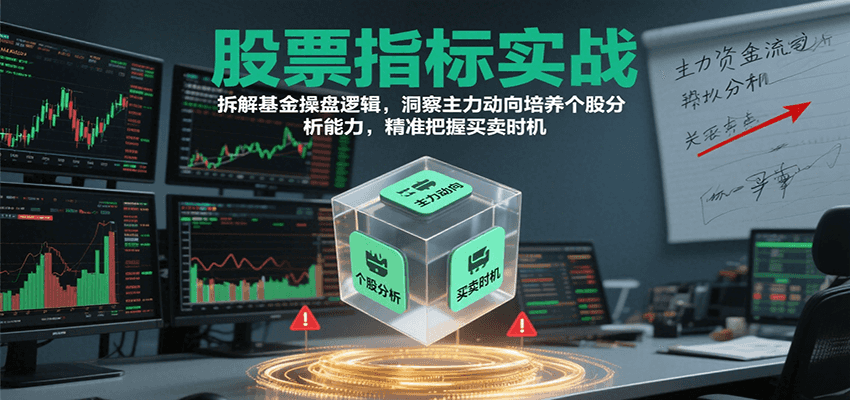 股票指标实战，基金操盘逻辑拆解，洞察主力动向培养个股分析能力把握买卖时机(更新)-轻创终点站