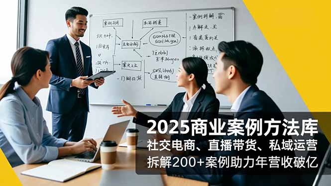 2025商业案例方法库，社交电商、直播带货、私域运营，拆解200+案例助力年营收破亿-轻创终点站