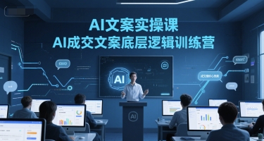 AI文案实操课，AI成交文案底层逻辑训练营-轻创终点站
