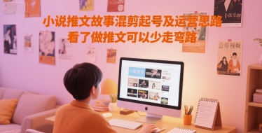 小说推文故事混剪起号及运营思路，看了做推文可以少走弯路-轻创终点站