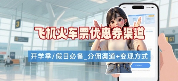 学生党必看！机票火车票优惠券申请渠道 + 项目打法，开学季节日速存-轻创终点站