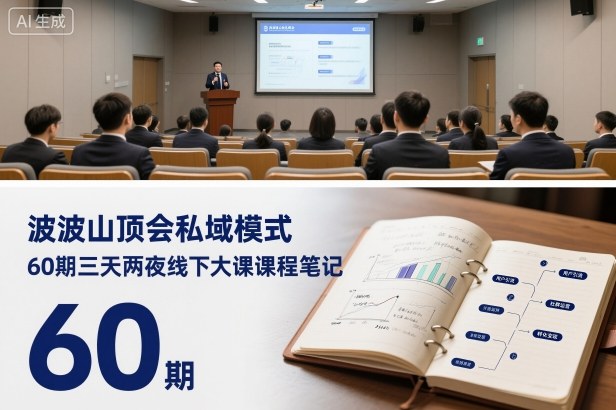波波山顶会私域模式60期三天两夜线下大课课程笔记(文档)-轻创终点站