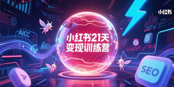小红书21天变现训练营，AIGC工具高效应用，SEO优化核心技巧-轻创终点站