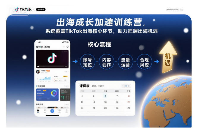 出海成长加速训练营，系统覆盖TikTok出海核心环节，助力把握出海机遇(更新)-轻创终点站